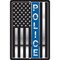 Police Thin Blue Line American Flag Aluminum Wall Sign 8"x12"